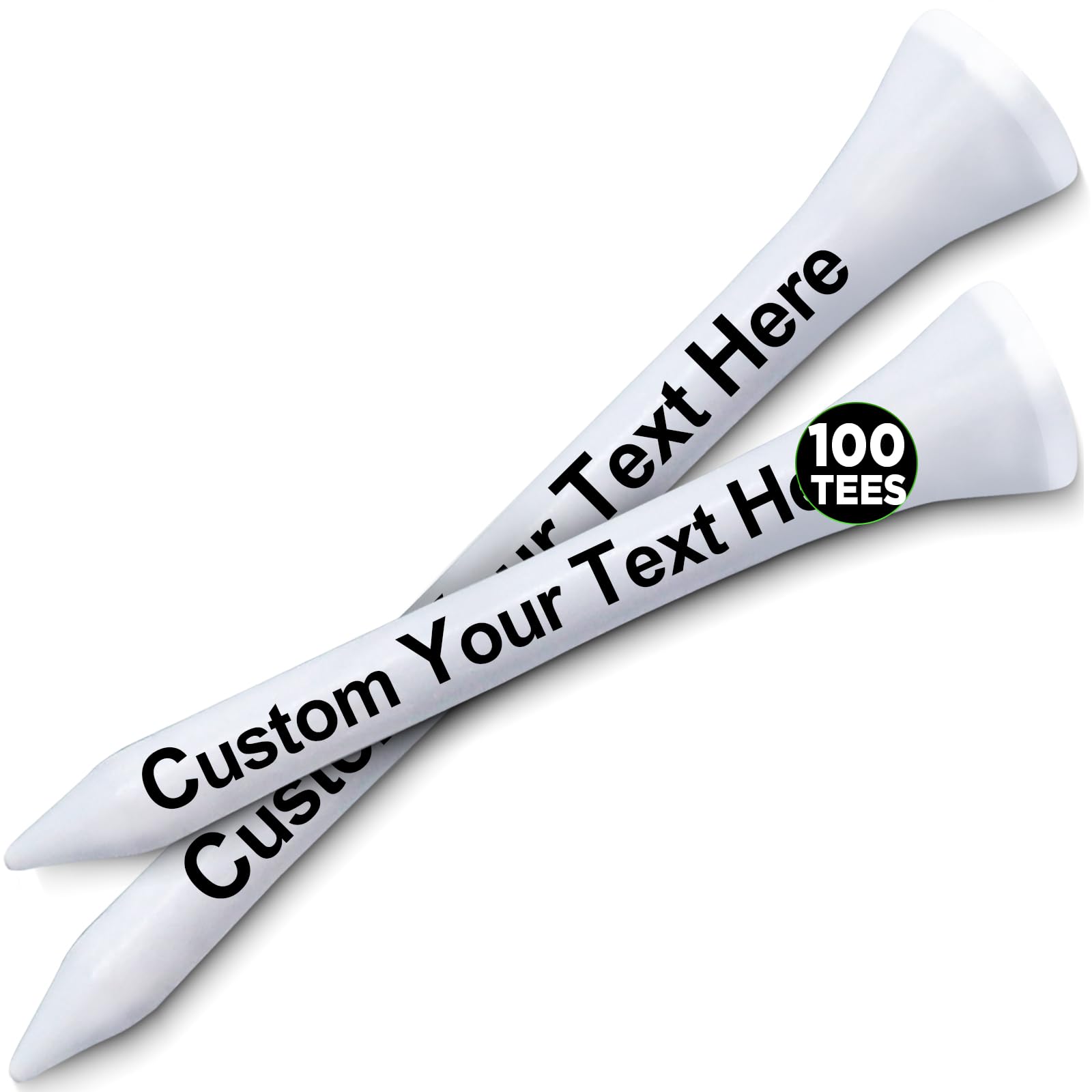 Generic Personalized Golf Tees - Custom Golf Tees -Personalized Gift for Fathers Day - Choose from Sets of 50, 100 or 200 Golf Tees in Bulk, White