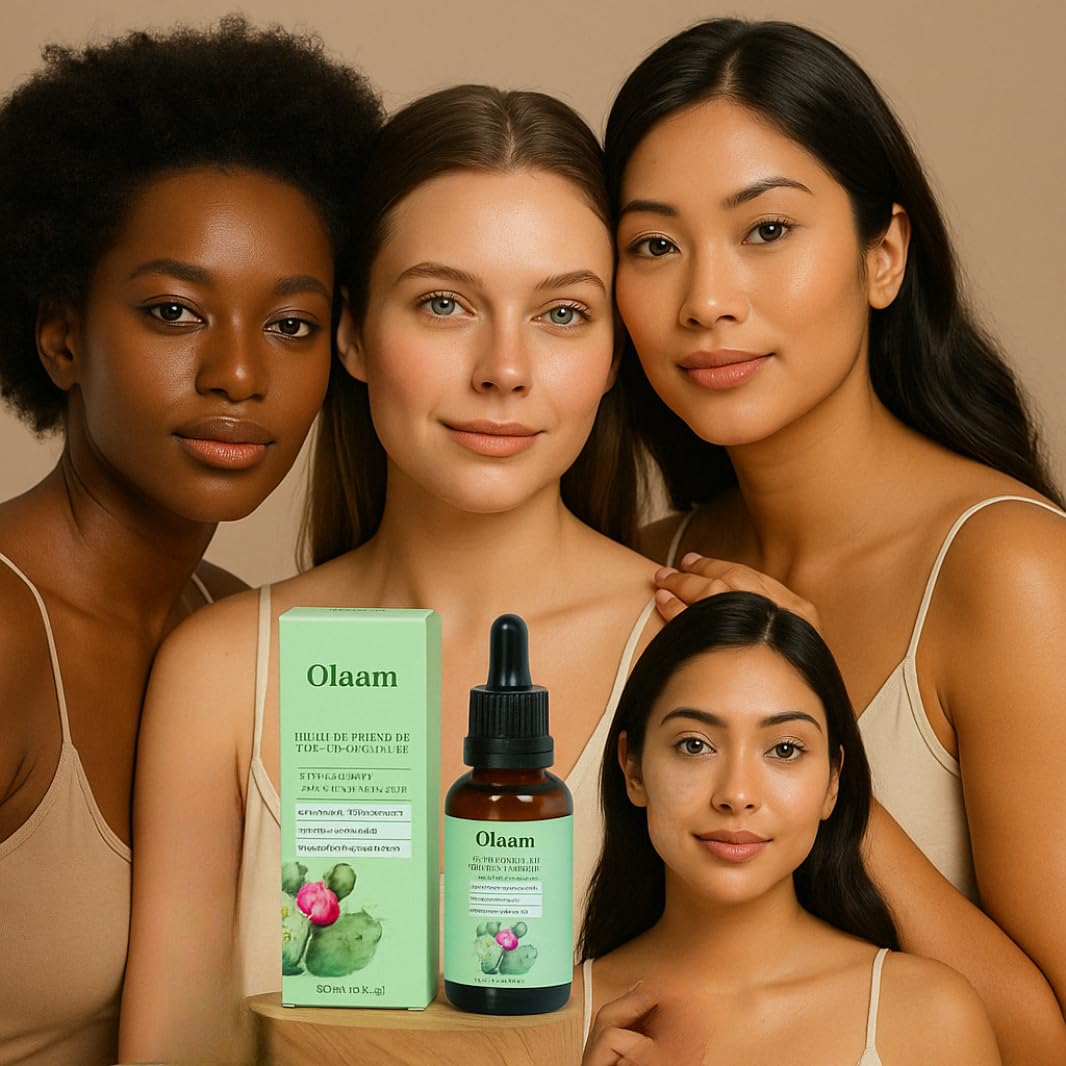 Huile de Pépins de Figue de Barbarie - Pipette - Bouteille en Verre - 100% Pure, Naturelle, Pressée à Froid - Huile de Figue de Barbarie Visage Anti-Âge et Anti Cerne Soin Visage Cheveux