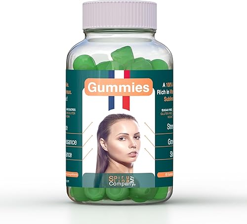 MySpirulinaCompany  Gomitas para el crecimiento del cabello  Fortalece el cabello  Espirulina  Receta 100% natural  Complemento alimenticio  Sin