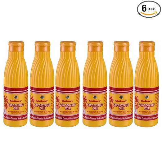 SHALIMARS COCONUT OIL YELLOW HDPE 100ml SLEEK? ( PACK OF 6)
