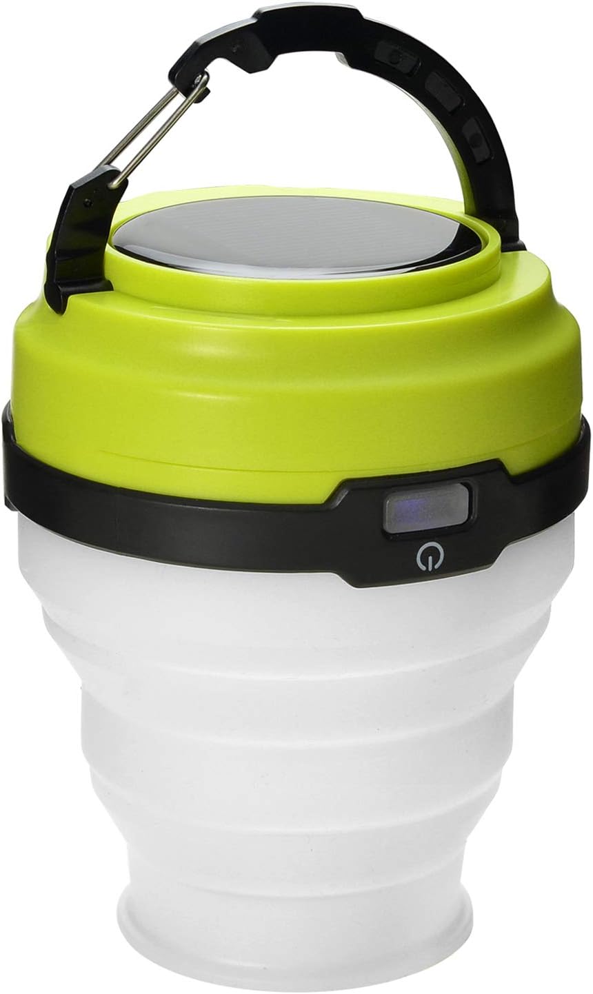 Odoland USB Rechargeable Solar Lantern, 3 Modes Collapsible LED Camping Lantern Emergency Light, Ultra Bright LED Tent Light - Portable Camping Gear for Hiking Emergencies Hurricane Outages