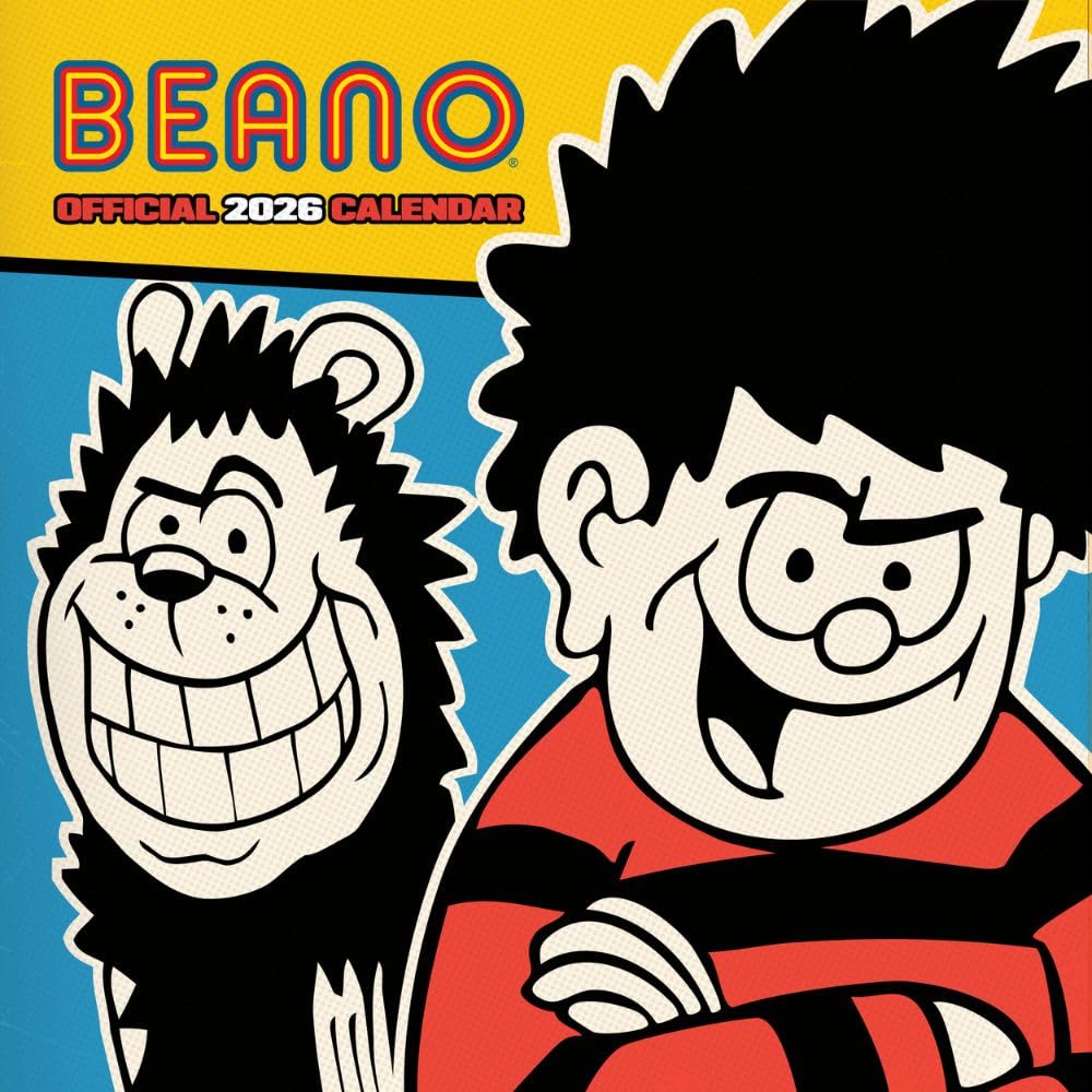 2026 CALENDAR BEANO CLASSIC MONTH TO VIEW SQUARE WALL CALENDAR OFFICIAL PRODUCT