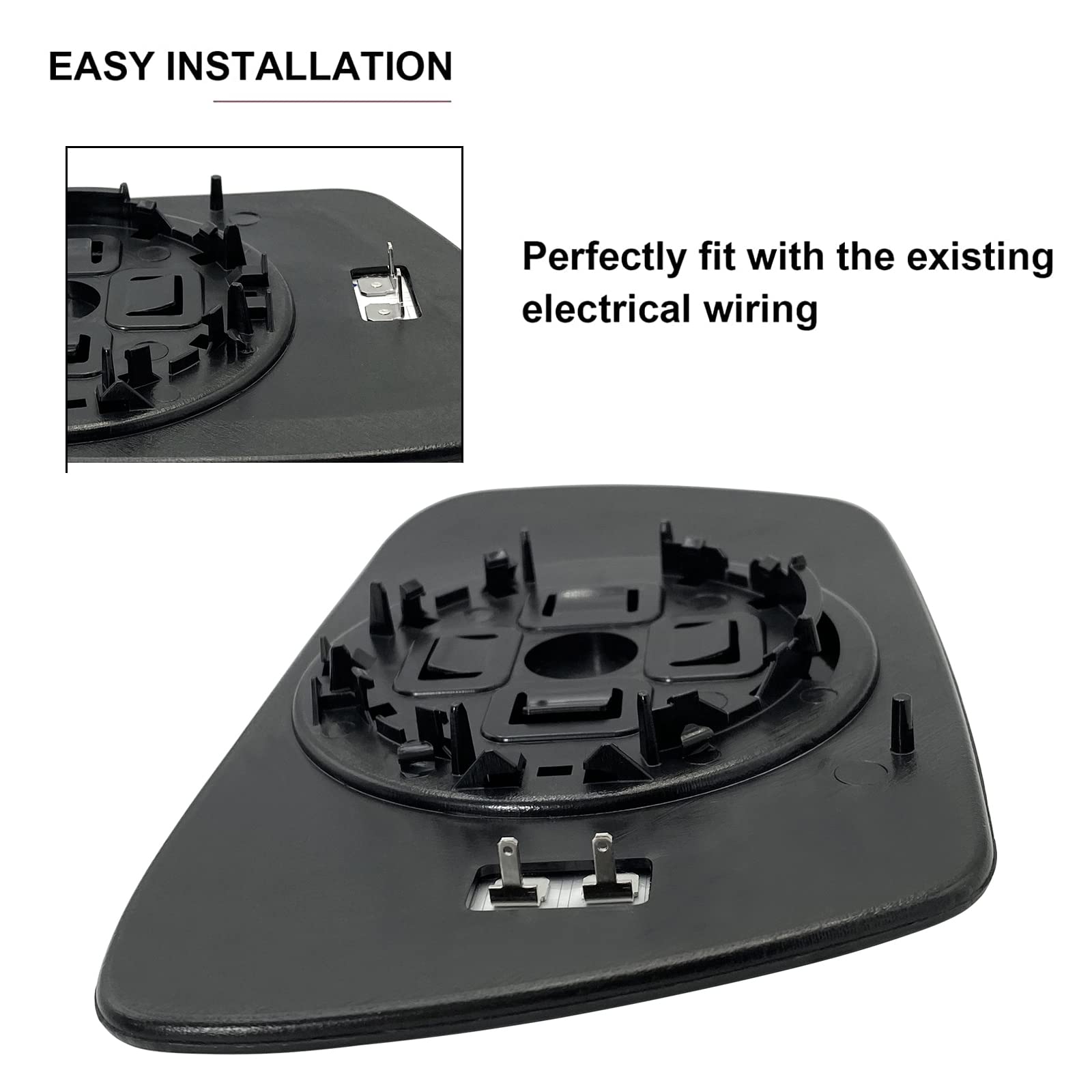 New Passenger Side Heated Mirror Glass Replacement for 20052010 Jeep