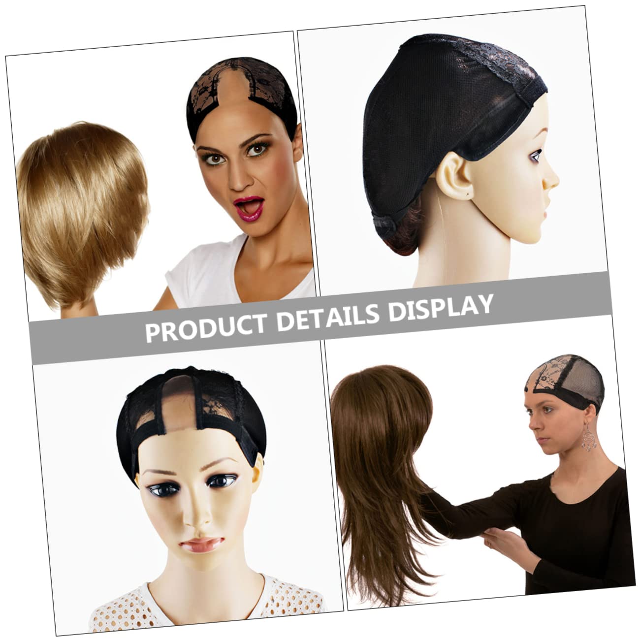 Ipetboom 3Pcs Elastic Wig Caps for Hairdressing Lightweight Lace Wig Net Hats for Women Breathable Mesh Design Comfortable Stretchy Fit for Making Wigs and Hair Styling