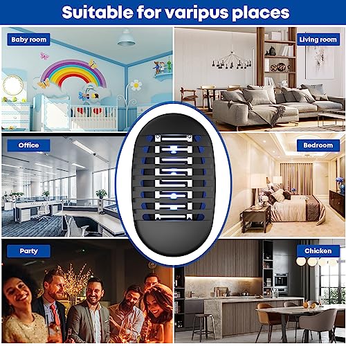 Matamoscas eléctrico UV enchufable con cepillo para cocina y hogar 8