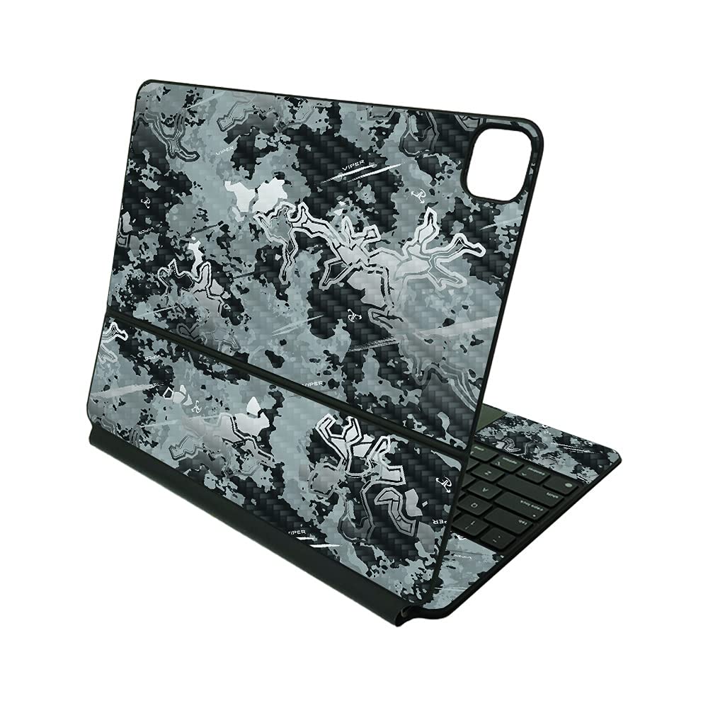 MightySkins Carbon Fiber Skin Compatible with Apple Magic Keyboard for iPad Pro 12.9" (3rd-6th Generation) - Viper Urban | Protective, Durable Textured Carbon Fiber Finish | Made in The USA