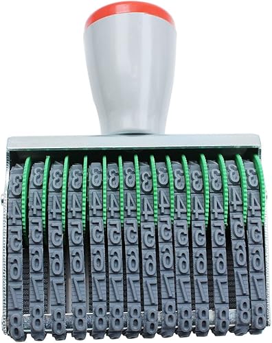 Miniatura 6 de Sellos de números de 14 dígitos numeración máquina de sellos numéricos Rodillo Sellos de goma personalizados Símbolo de rueda giratoria Sello de