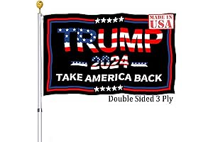 Trump 2024 Flag and Pole: Take America Back
