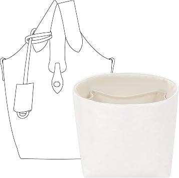 Tote Bag Organizer Insert Compatible with Ralph Lauren Polo Play Small, Custom Fit Inside Premium Lightweight Water Resistant Purse Insert Craie, Fits-Polo Play Small