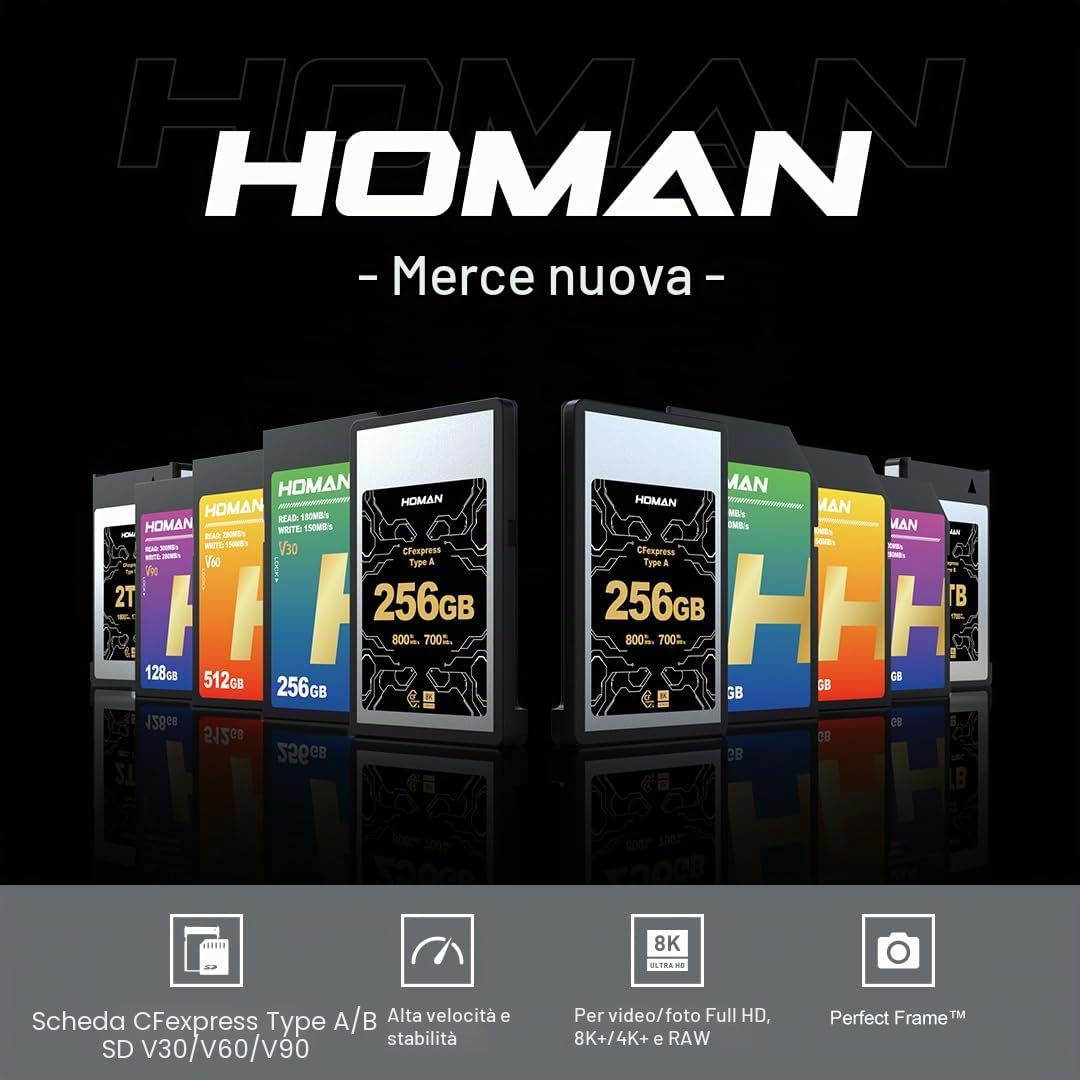 Schede di memoria CFexpress da 512 GB di tipo B per registrazione di foto e video RAW 8K compatibili con fotocamere Canon Nikon R5/R5C/Z8/Z9 fino a 1700 MB/s in scrittura, 1800 MB/s in lettura