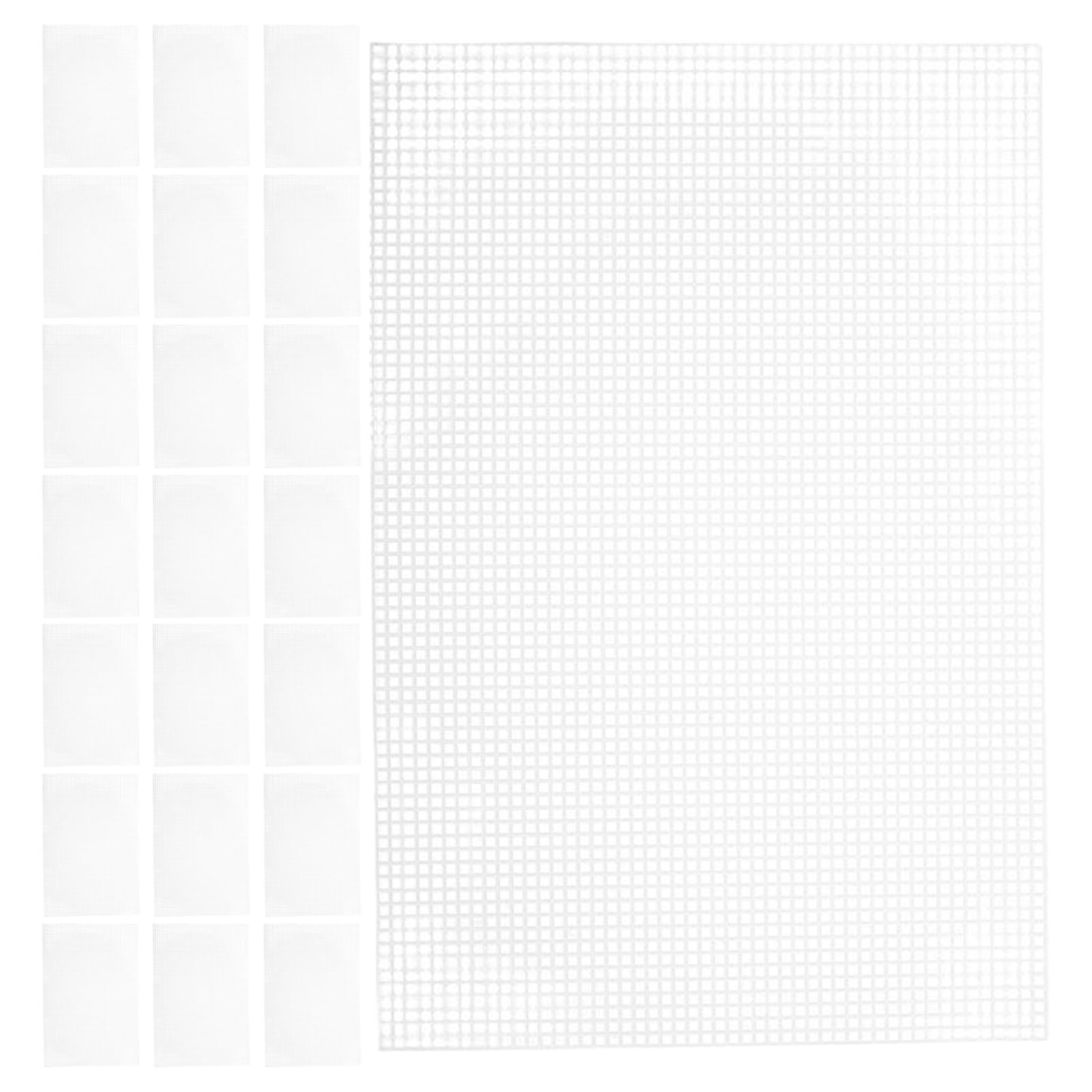 TOPBATHY 30 Pezzi Foglio a Griglia in Plastica Bianco per Ricamo e Filato,