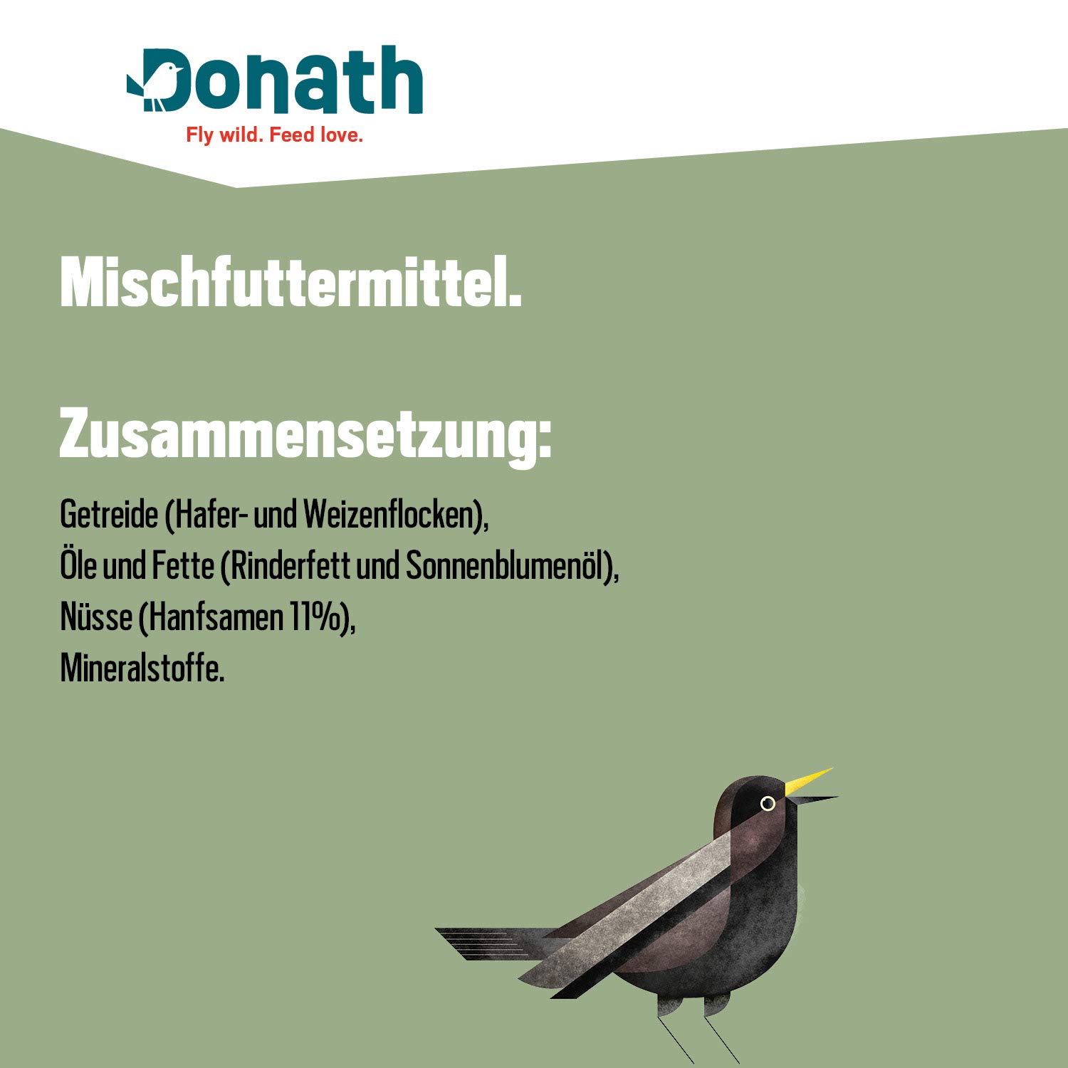 Donath Energie-Knödel Hanf im Bio-Netz - Meisenknödel im Bio-Netz - 100g je Knödel - Extraportion Hanfsamen - wertvolles Ganzjahres Wildvogelfutter - unsere Manufaktur in Süddeutschland - 6er Karton