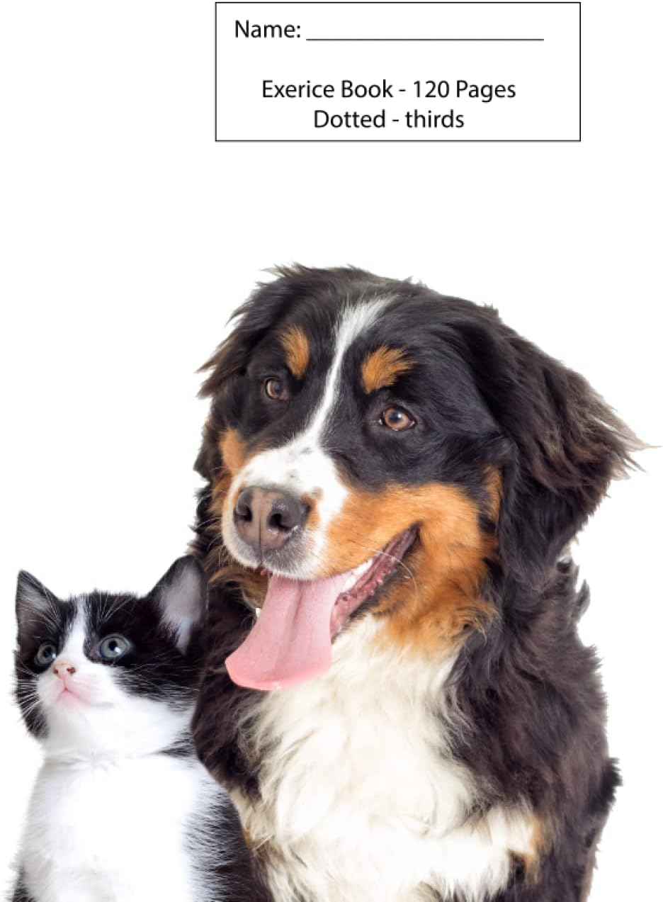 Dotted Thirds Exercise Book: Dog and cat together