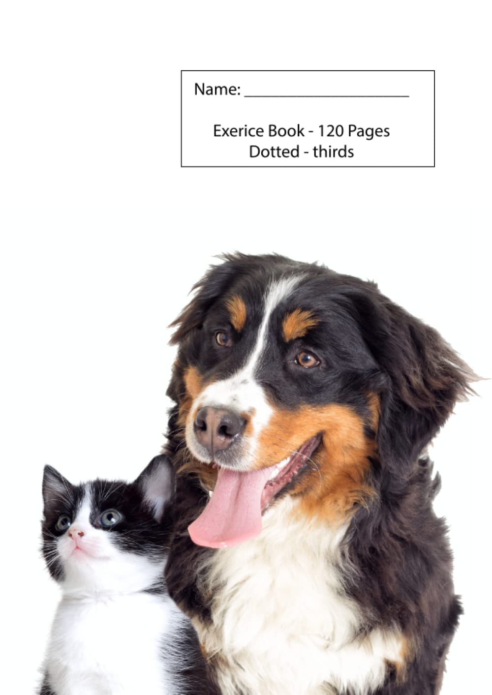 Dotted Thirds Exercise Book: Dog and cat together