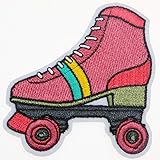 JPT - Coole Rollschuhe Schlittschuh Sport Extrem Niedlich Cartoon Bestickte Applikation Aufbügler Aufnäher Abzeichen Niedliches Logo Patch auf Weste Jacke Hemd Hut Jeans Kleidung Tasche