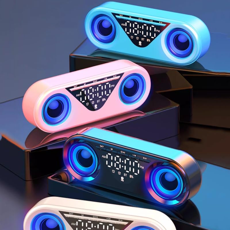 Haut-parleur sans fil intelligent et réveil électronique avec caisson de basses