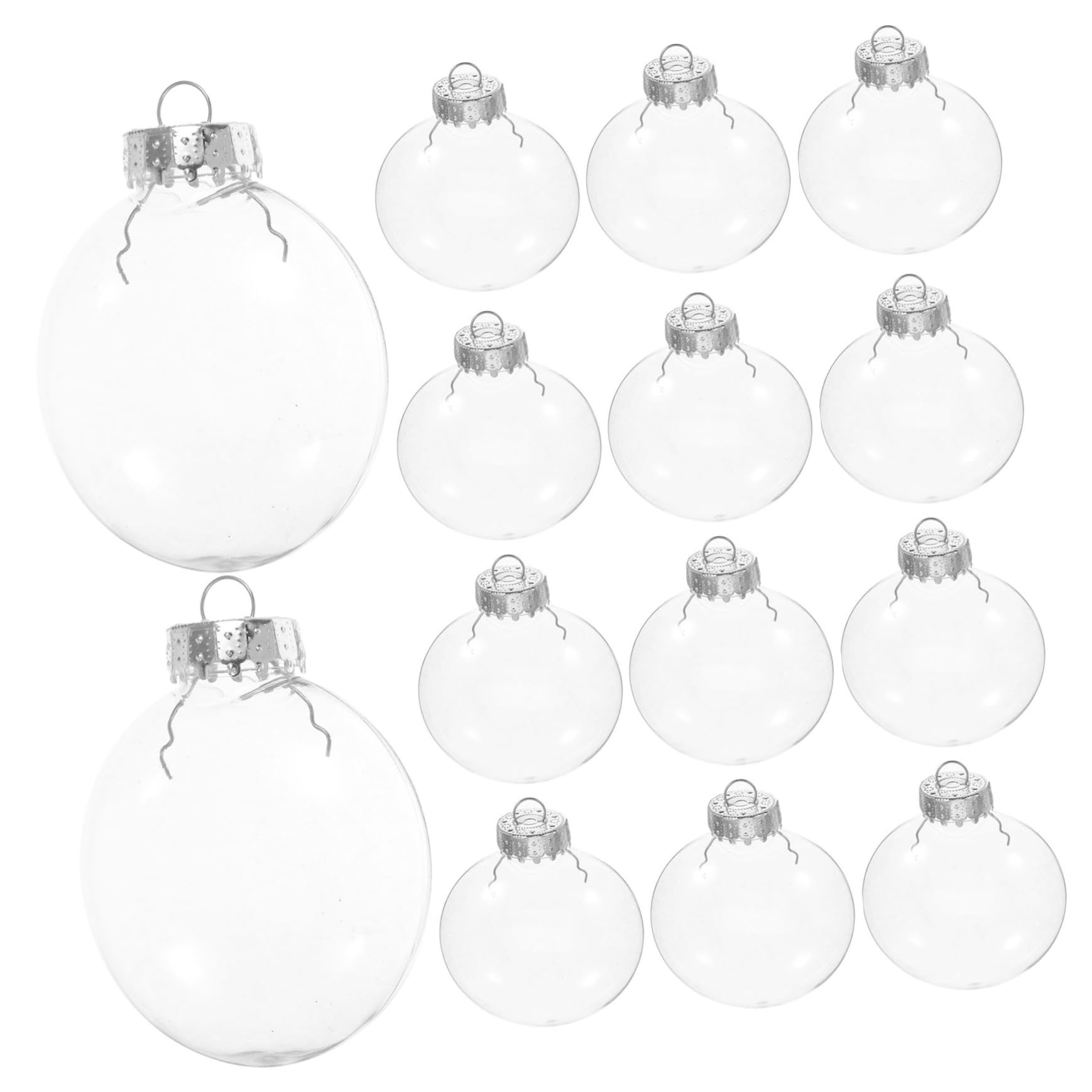 20pezzi Palline Di Natale Trasparenti Da Decorazioni Da Appendere All Albero Di Natale Ciondoli Per Feste Natalizie