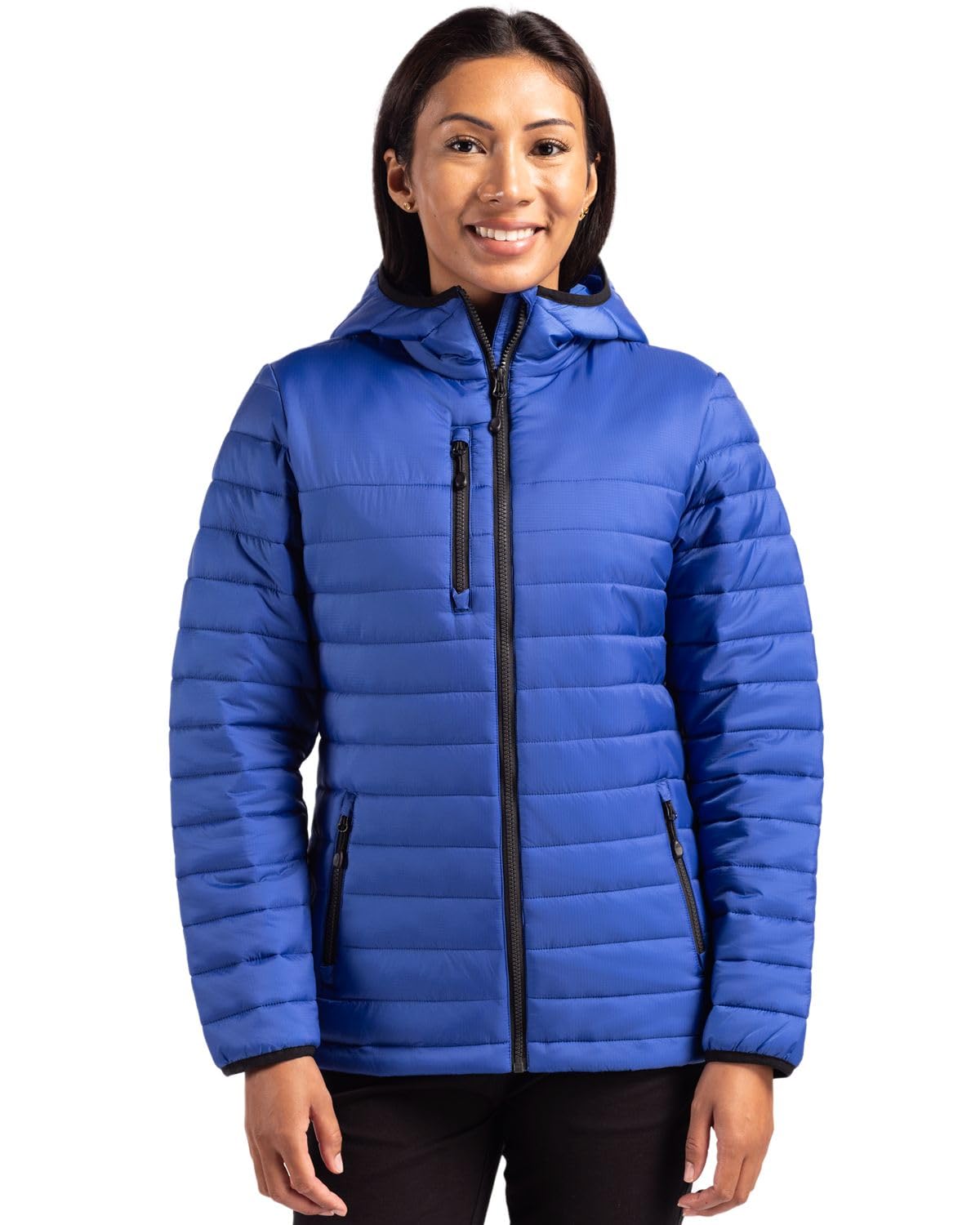 Clique Valhalla Eco Full Zip Womens Puffer Jacket, Royal Blue, XXL