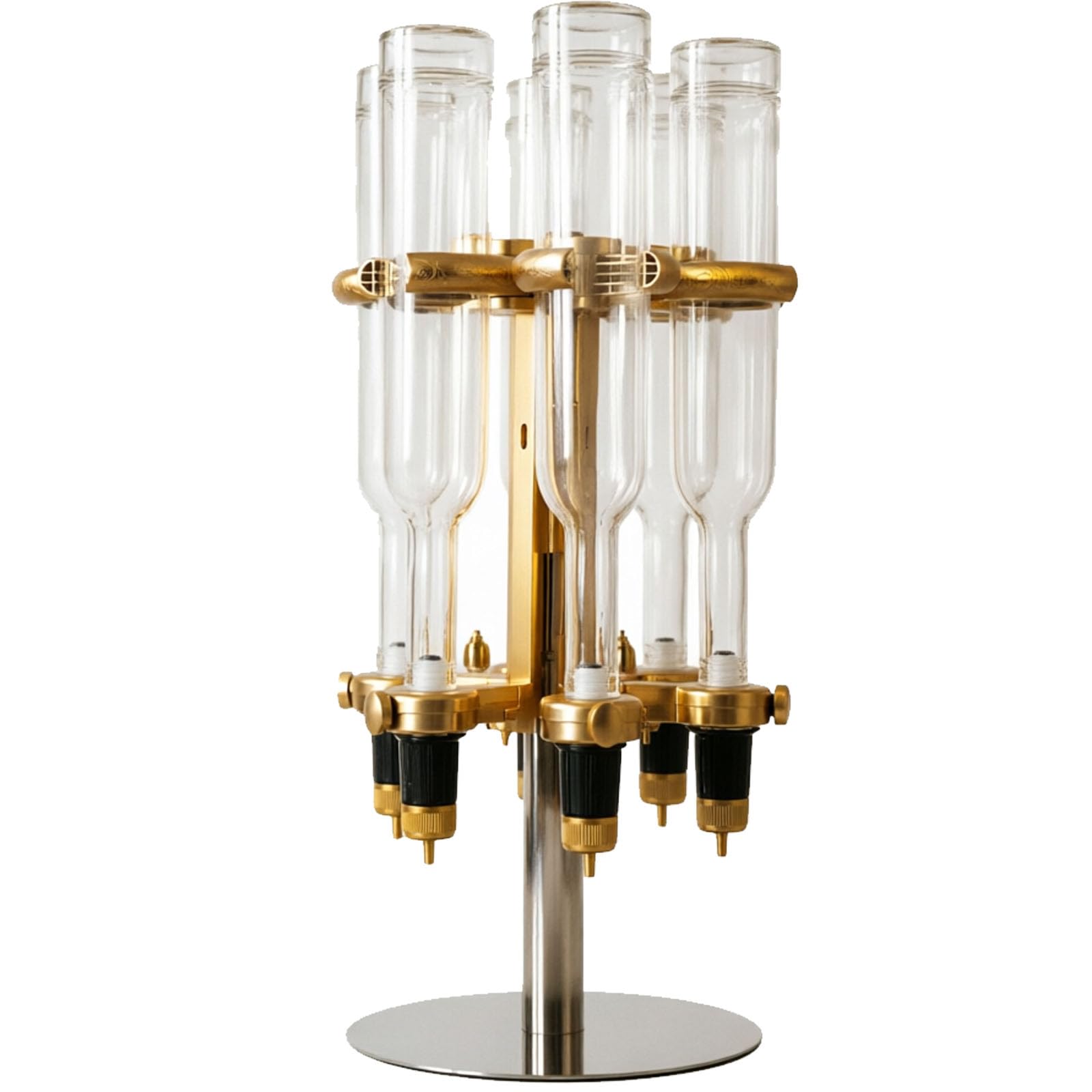 HKFGSHOP 6-bottle Manual Perfume Refill Pump Set, 375/500ml Manual Perfume Dispenser, 360° Rotation, Highly Transparent Visibility, Precise Volume Control, Rotating Access, For Perfume 375ml
