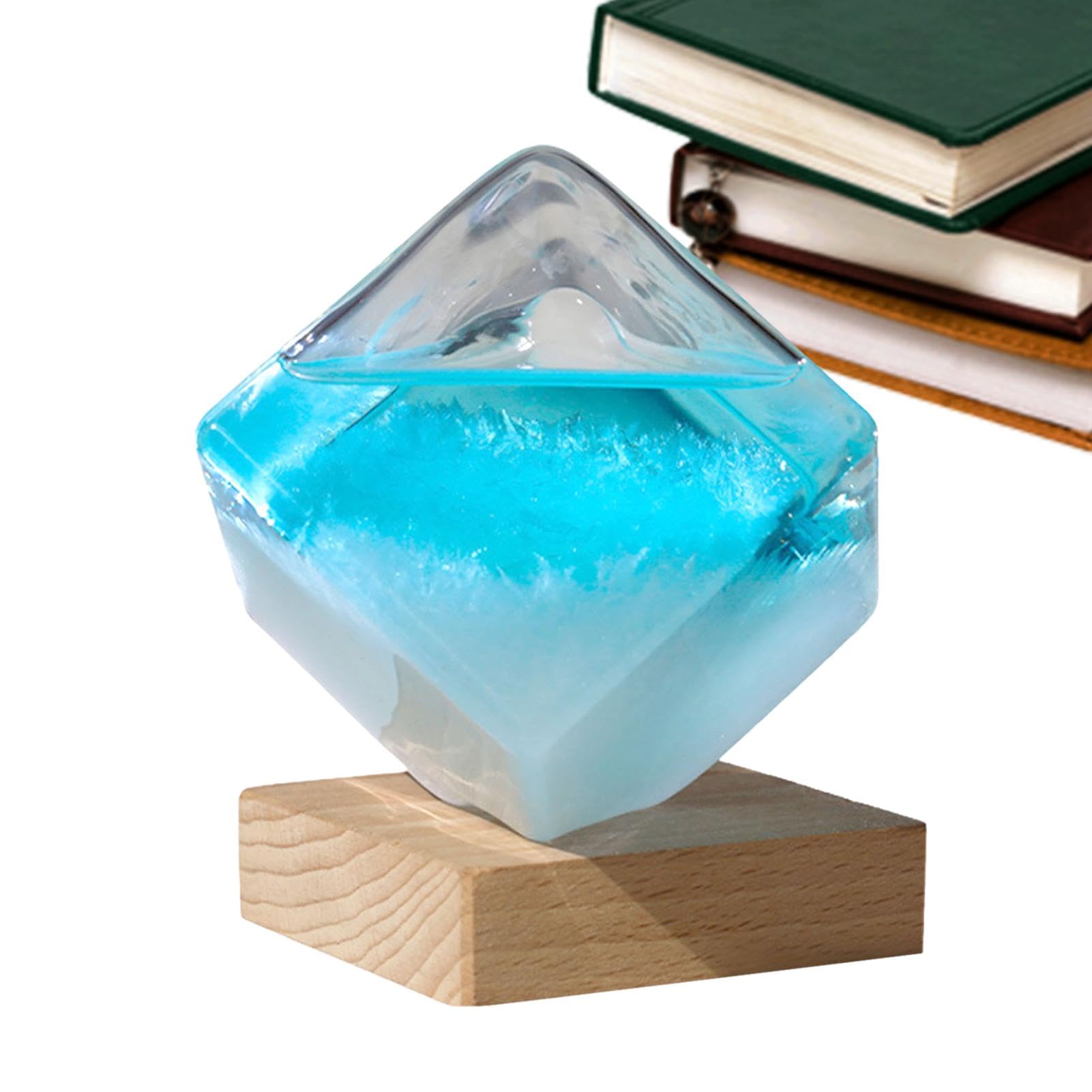 Barometro Meteorologico Storm Glass, Previsioni Meteorologiche Storm Glass | Previsioni Meteorologiche Della Nuvola Del Cubo D'acqua Di, Decorazione Del Desktop, Ornamento Decorativo Per La