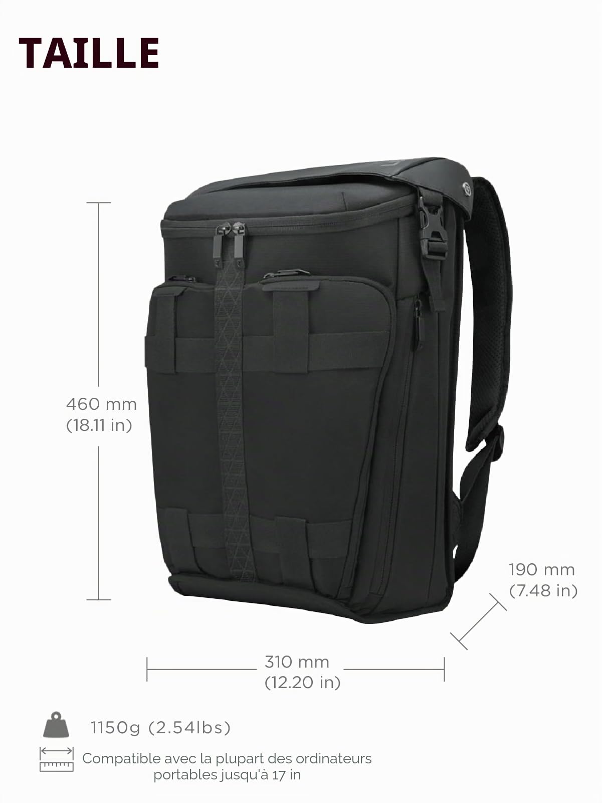 Lenovo Legion Sacoche pour ordinateur de jeu, protection double couche, poches de rangement dédiées