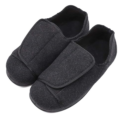 Mens velcro slippers for swollen feet Outlet