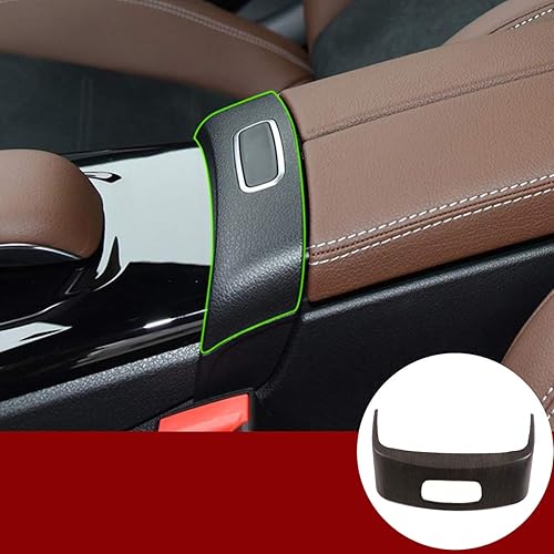 Miniatura 8 de YIWANG ABS cromo coche centro apoyabrazos caja interruptor botón marco adhesivo cubierta lentejuelas para Mercedes Benz Clase A W177 2019 2020 Fibra