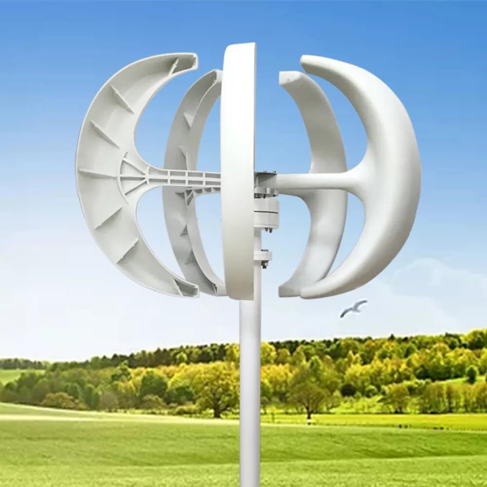 Generador de viento vertical, 600 W, 12 V CC, 5 hojas, aerogenerador de turbina de viento helix, regulador vertical de eje con 5 cuchillas para barcos, pabellones, cabinas y autocaravanas