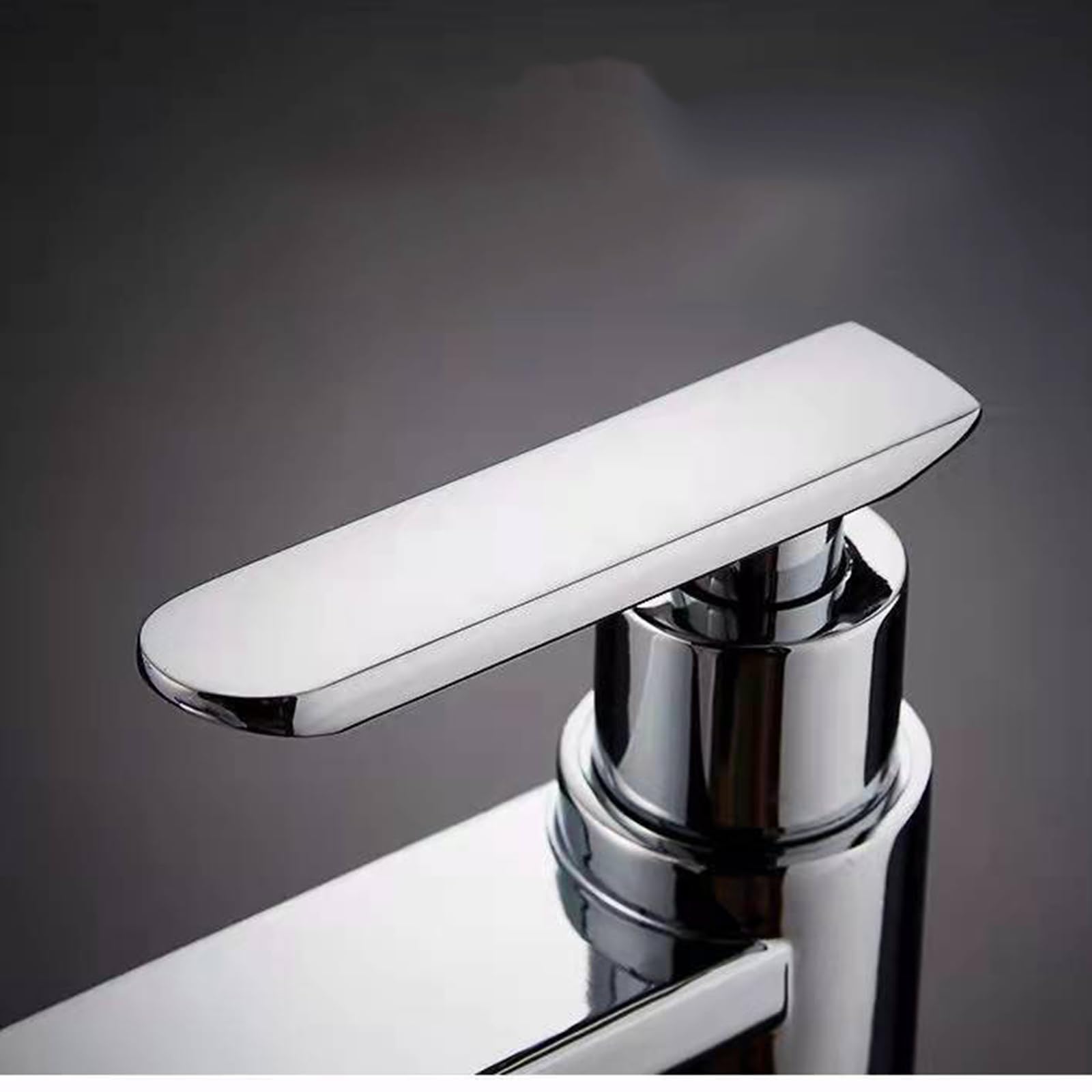 Wasserfall Wasserhahn Hoch Einloch Kaltwasserarmatur Aufsatzwaschbecken Armatur Aus Edelstahl,Chrom B
