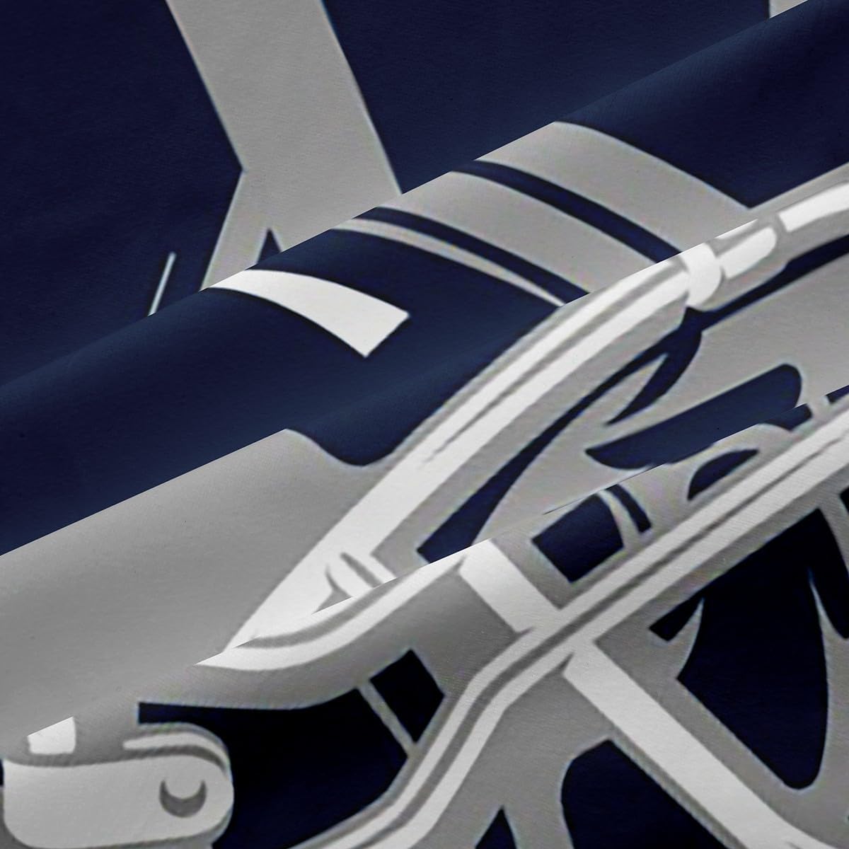 Erosebridal Football Helmet Blackout Curtains 42''Wx90''L, Rugby Sports Game Window Drapes, Gridiron Curtains for Kids Teens Navy Seasonal Color Window Treatments, Sports Fans Gifts