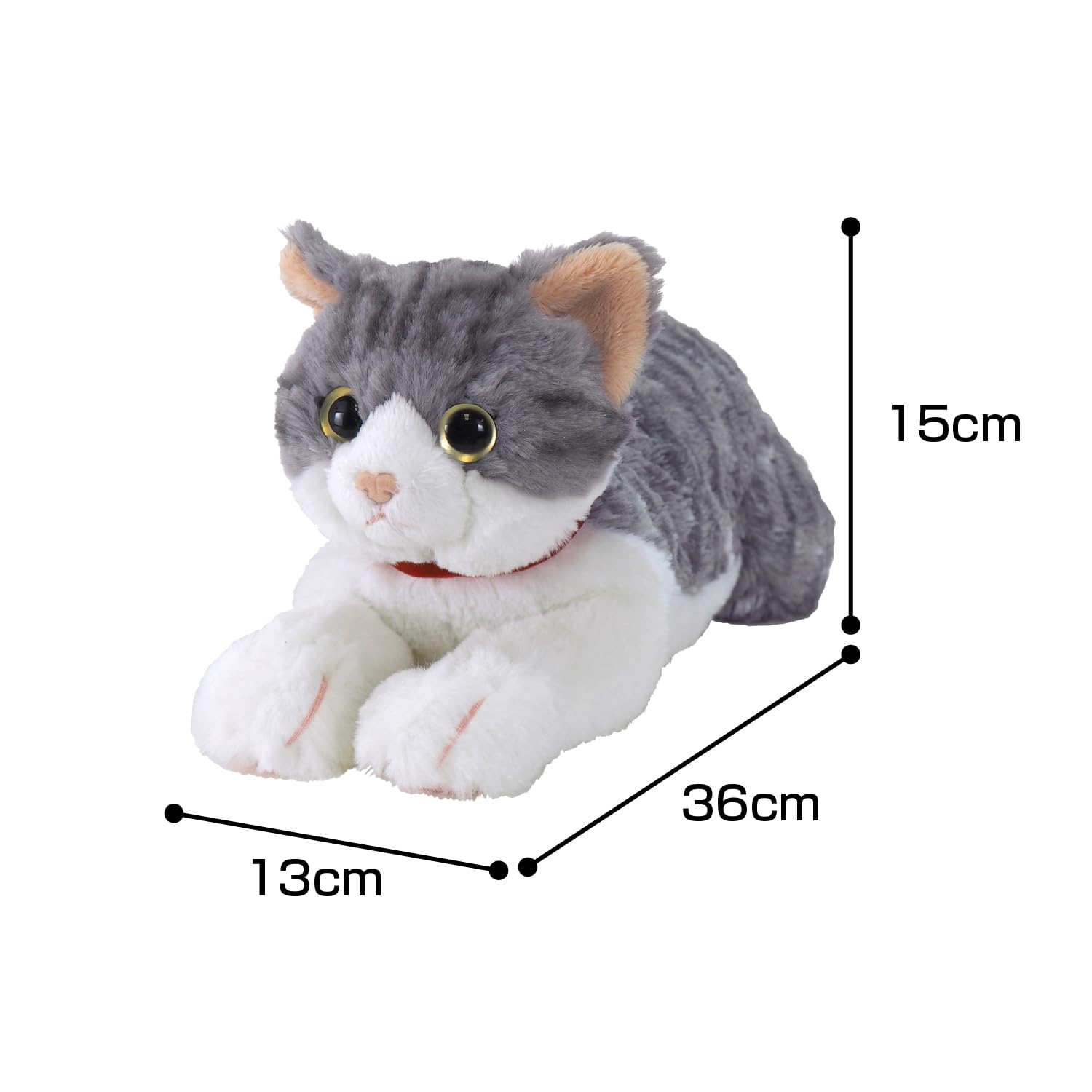 Amazon.co.jp: サンレモン ひざねこ サバシロ S 13×36×15cm ぬいぐるみ