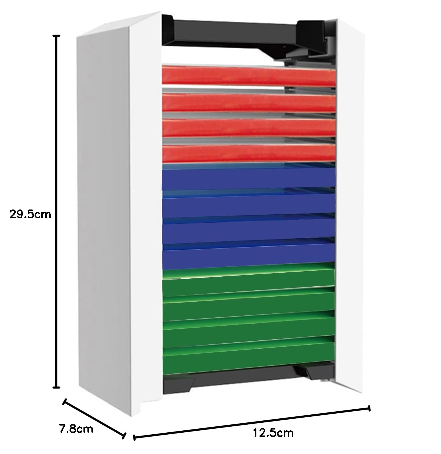 Wallfire Tour de Stockage de Jeu pour PS3, PS4, PS5, Xbox, Switch Games, Universal Game Card Box Storage Rack Tour de Stockage de Jeu vidéo Peut contenir 12 disques de Jeu