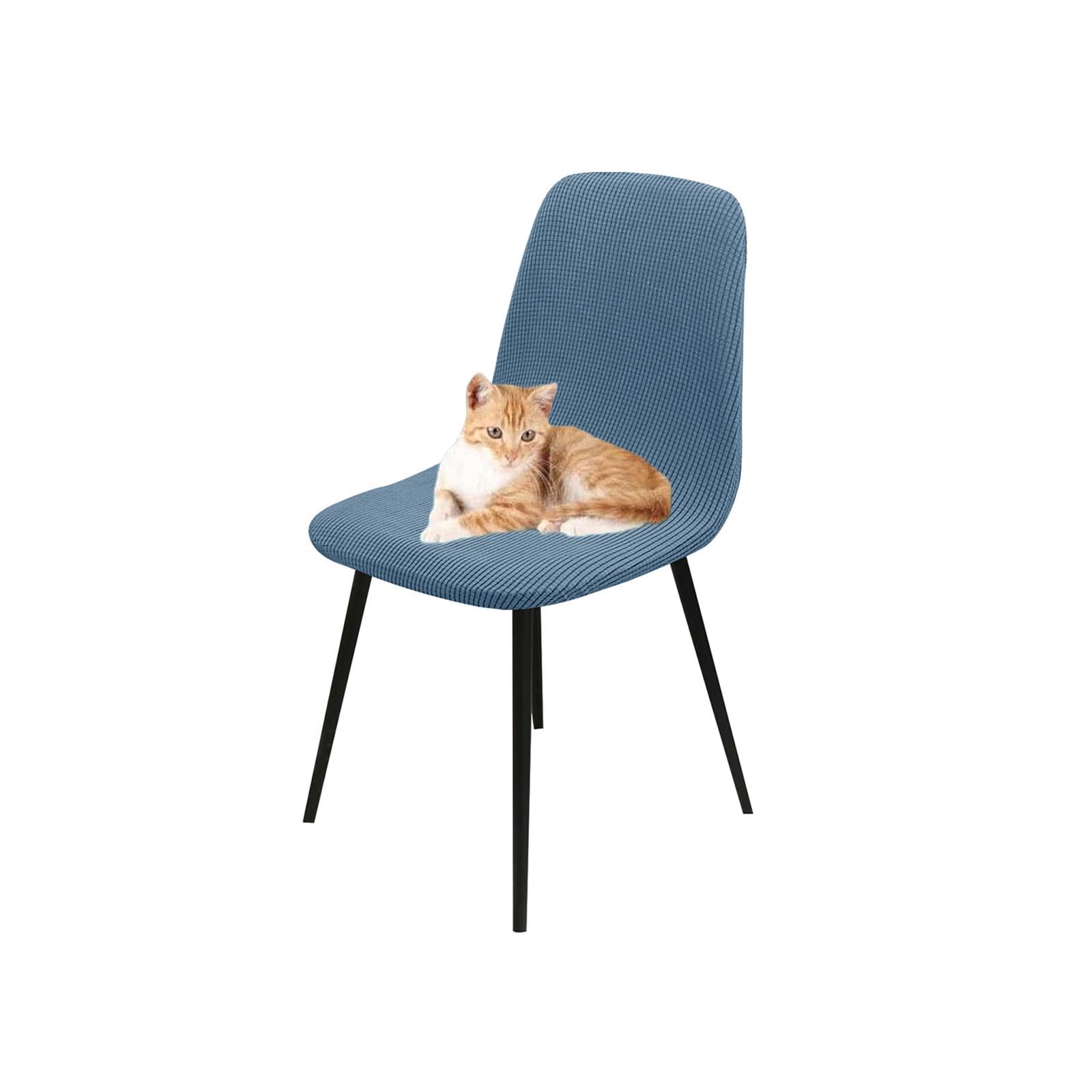 Housses de chaise extensibles lot de 4 protections bleues pour salle à manger