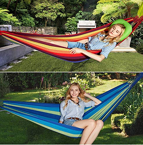Skyzone Hammock Hanging Chair Swing Indoor/Outdoor Garden Hammock for Adults Kids Camping Swing Chair Thick Canvas Bed Hammocks