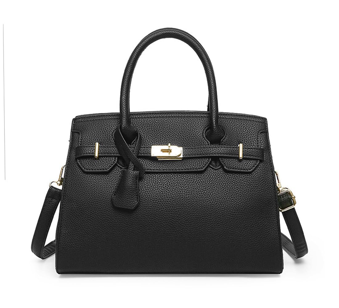 Women's Top Handle Satchel with Detachable Strap Ladies Designer Leather Crossbody Bag
