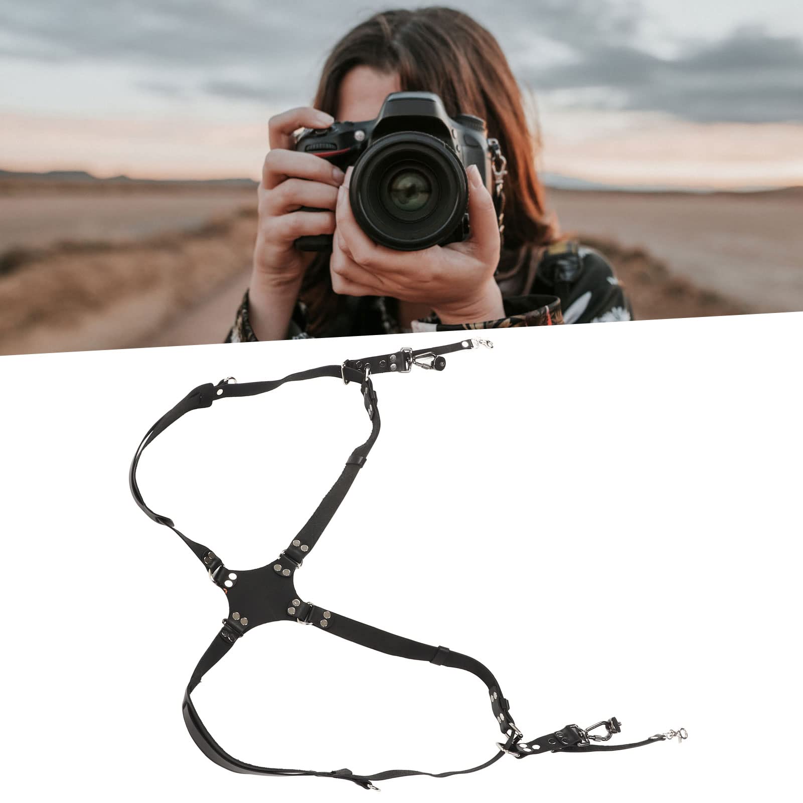 Naroote Tracolla Fotocamera Doppia Spalla Cinghia in Pelle Design