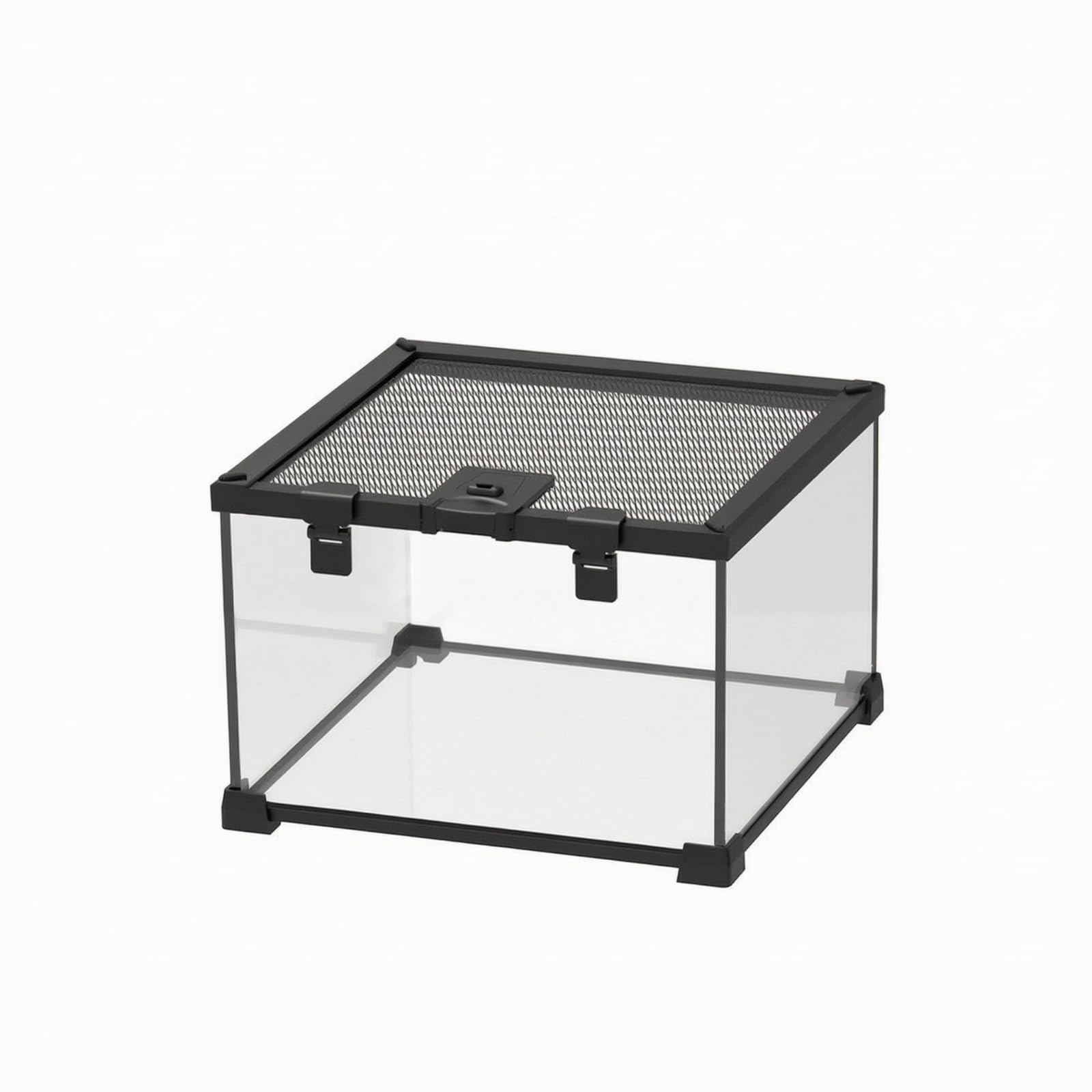 Terrario con Coperchio Ventilato Prova di Sicuro per Casa, 30x30x20cm
