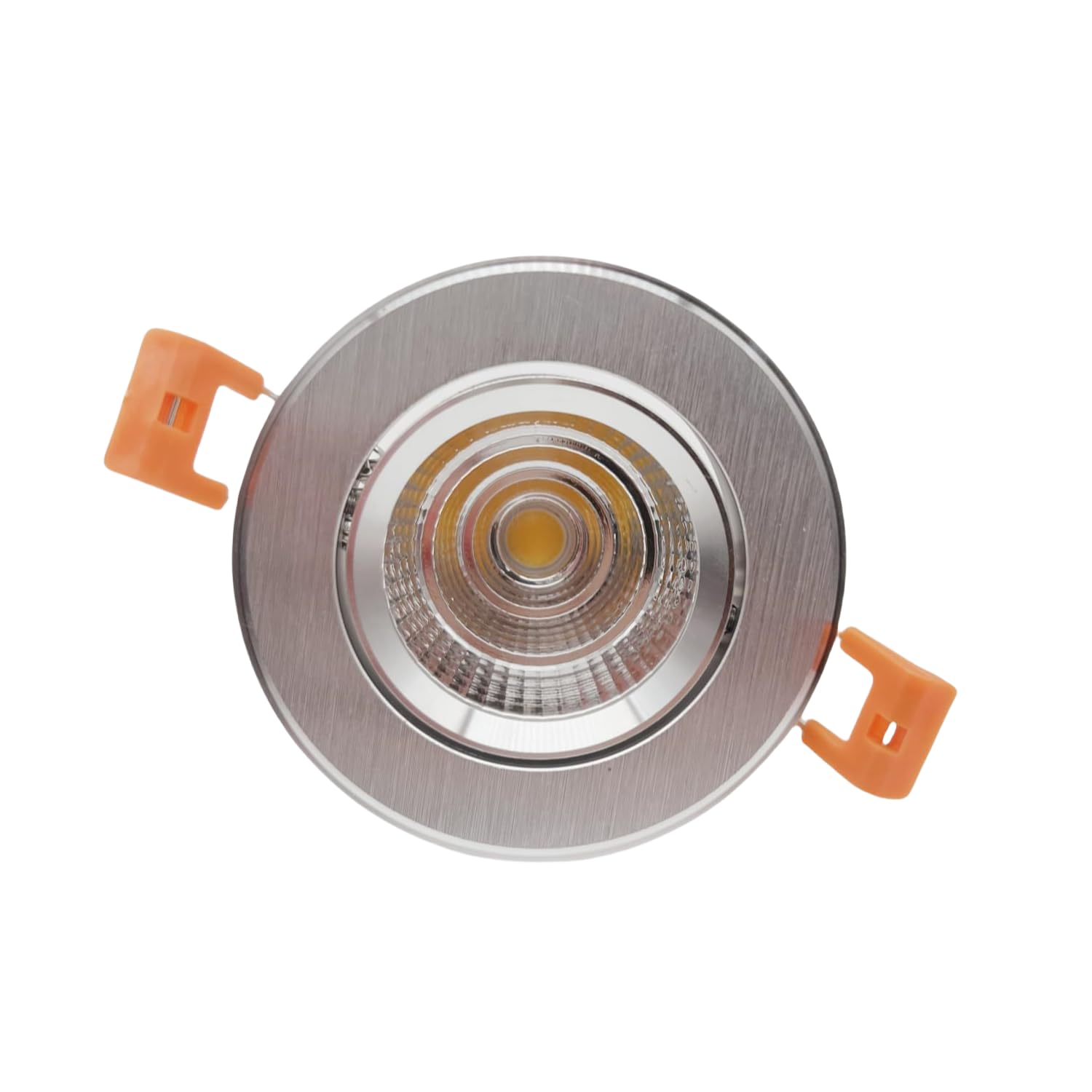 ONSSI Foco Downlight LED de Techo 5W,(Blanco Neutro,Pack 5) Redondo Ø85mm Marco Plateado Empotrado,Downlight Led Pequeño para Techo