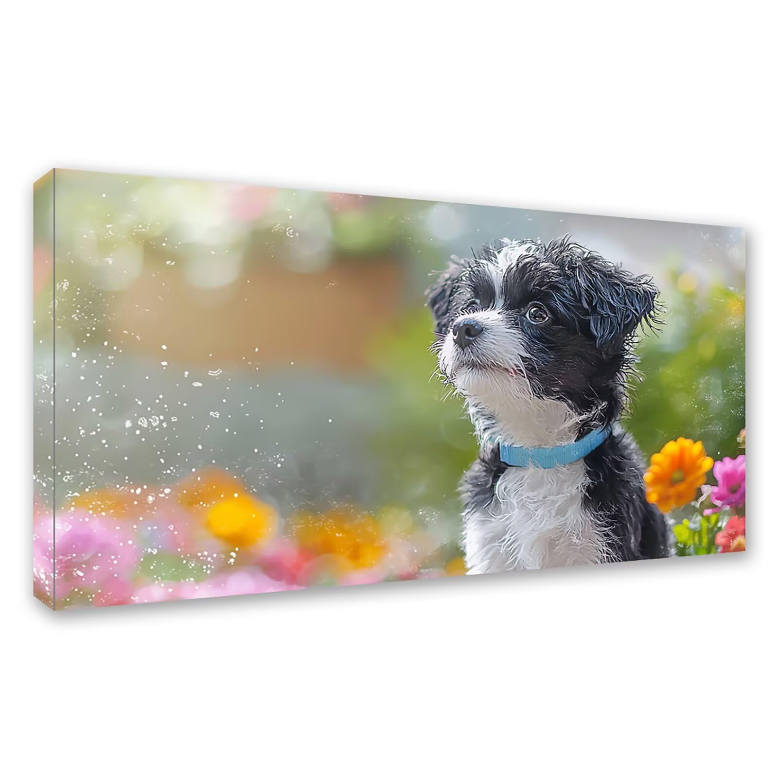 Diamond Painting Adultos Animal Pintura Diamante, Perro Diamond Painting 5D Completo, DIY Cuadrado Bordado Punto de Cruz Cuadros de Diamantes Kit para Decoracion Hogar, Regalo Mujer 160x80cm 0J-646