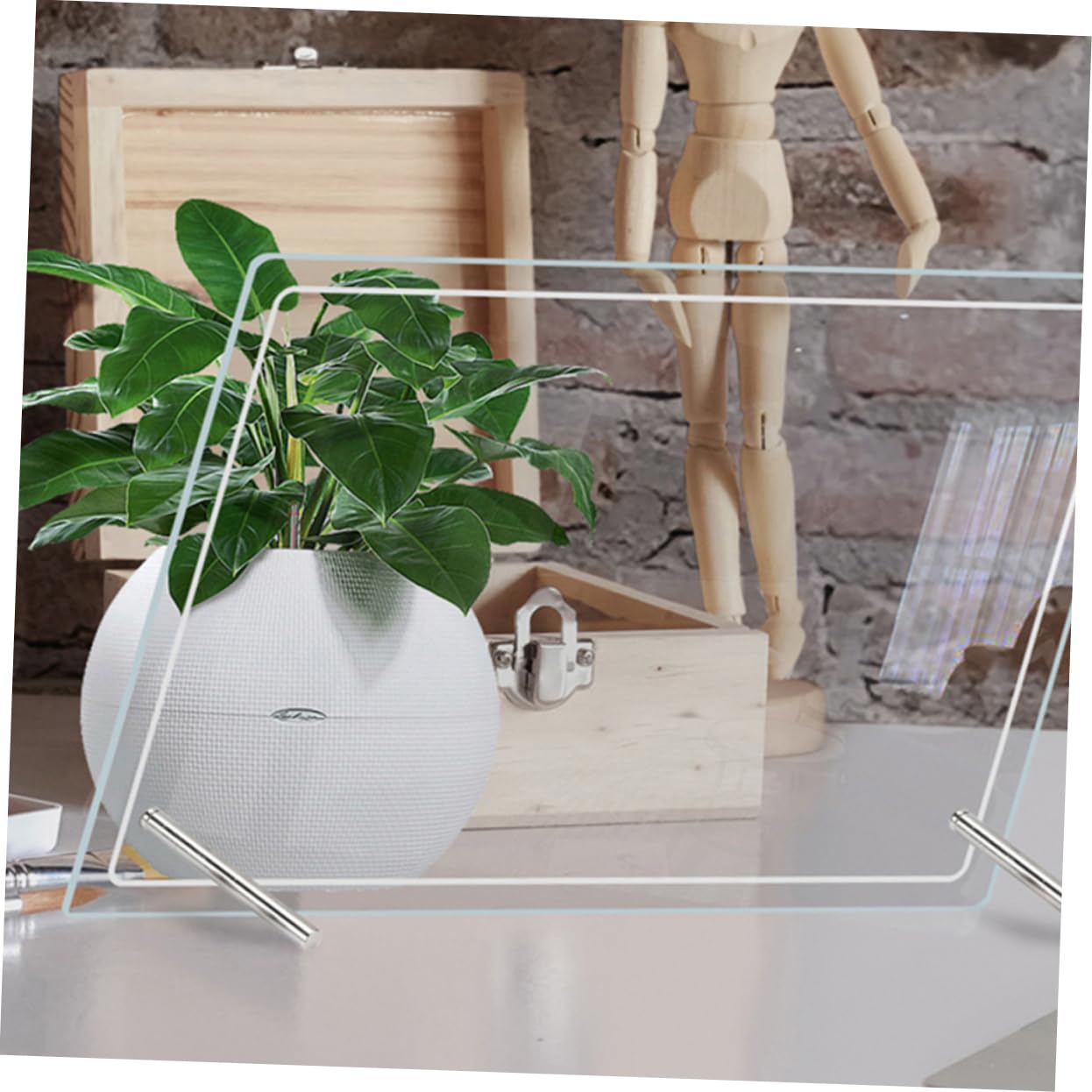 2 Stück Acryl Notiztafeln mit Glatter Polierter Oberfläche Abwischbare Tisch Schreibtafeln für Büro und Zuhause Transparente Memo Boards