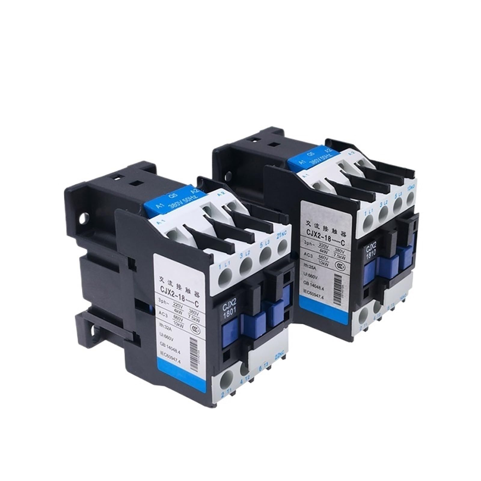 Contacteur CJX2-1810 220V 18A bobine monophasée NO haute performance