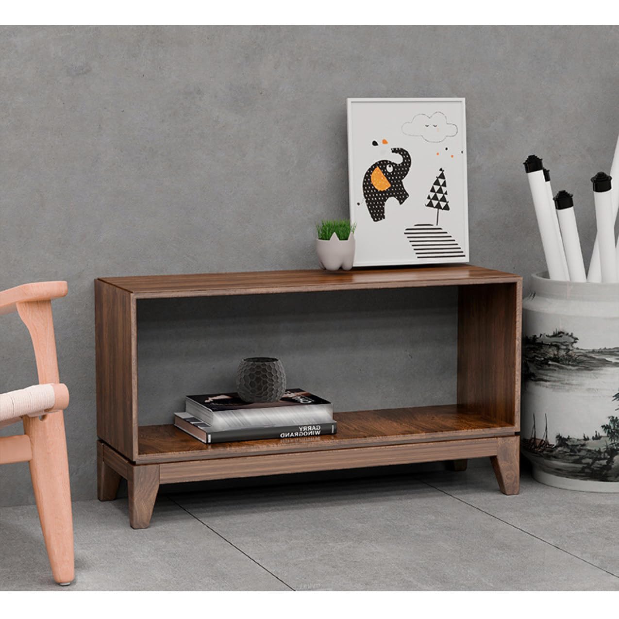 ウォールナット9マスオープンシェルフ Amazon｜[GZGZ] オープンラック 幅90cm カラー1 奥行30cm 高さ36cm