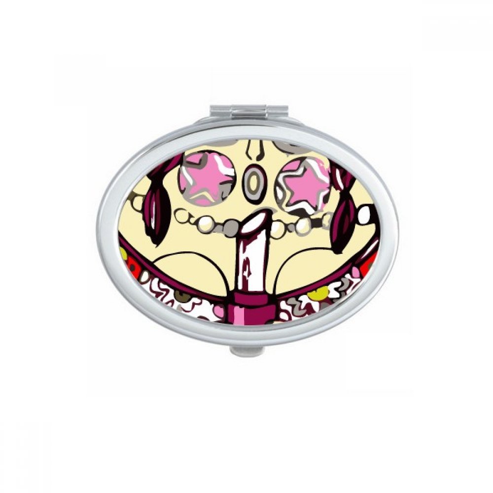 Miroir de poche matriochka russe compact pour éviter les bavures de maquillage en déplacement