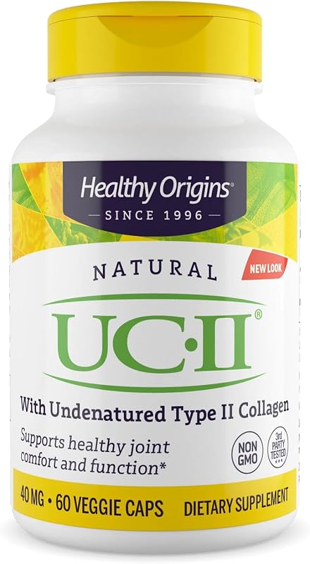 Colágeno UC-II de Healthy Origins 40 mg, 60 cápsulas vegetales