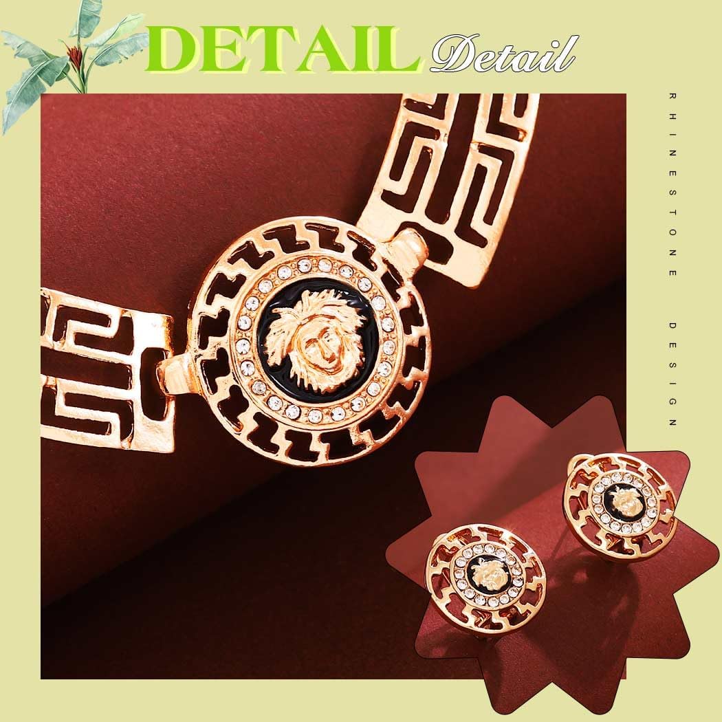 TWINKLEDE African Jewelry Sets Gold Earrings and Necklaces Choker for Women - Image 7