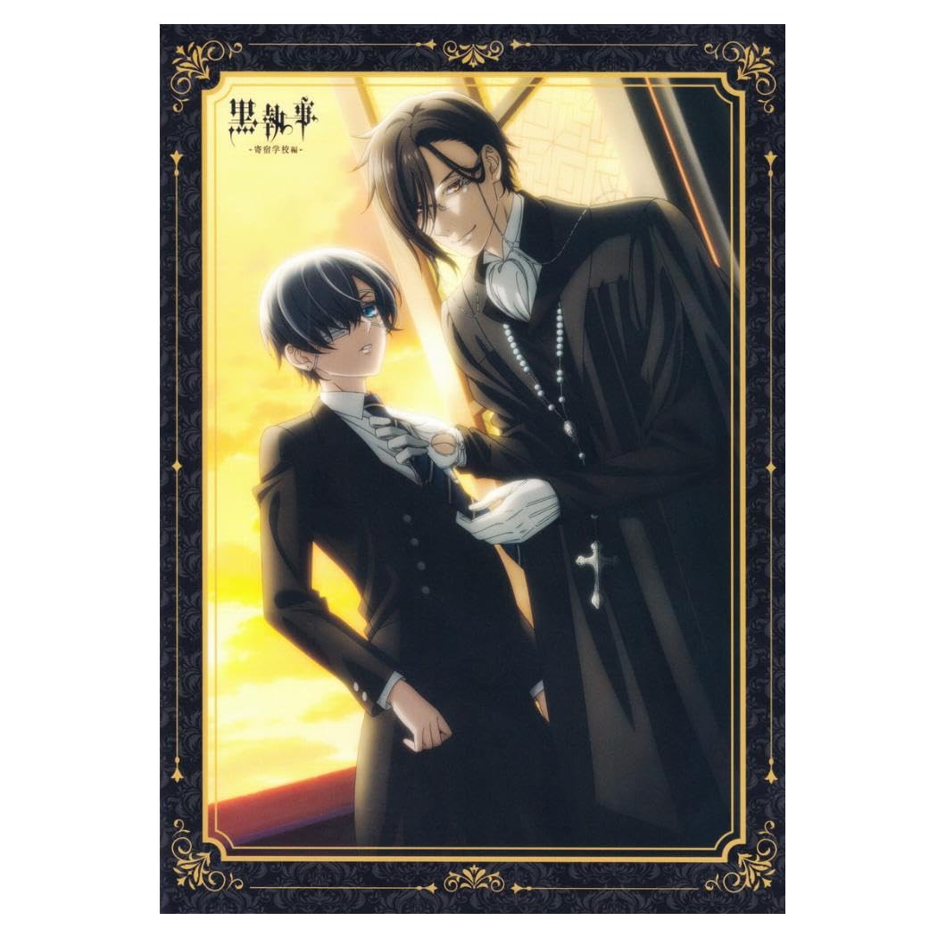 VANCOSTAR Kuroshitsuji Black Butler Anime Poster Japanese Fantasy Sebastian Michaelis Ciel Phantomhive Demon Butler Manga Art 12x16 Poster