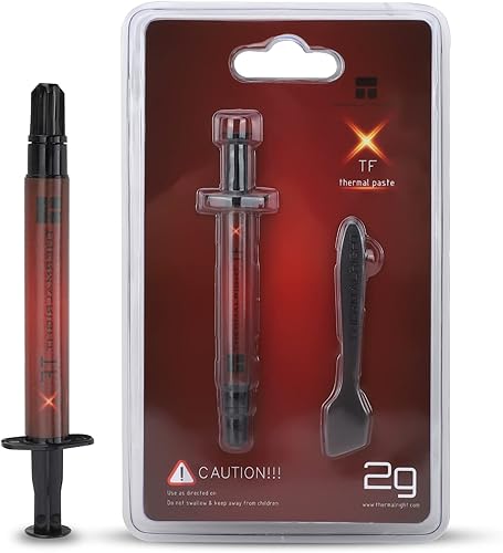 Thermalright TFX 0.07 oz Pasta térmica, la grasa térmica de alto rendimiento para enfriar todos los procesadores, pasta disipadora de calor de alta durabilidad 14.3W/m. Tarjetas gráficas y disipadores de calor en computadoras y consolas
