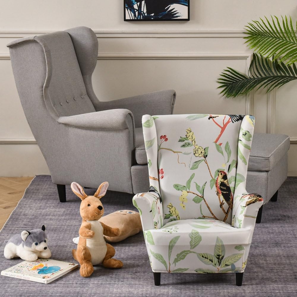 Copripoltrona Elasticizzato Con Orecchie - Per Poltrona Strandmon, Lavabile, Iris Viola - Protezione Per Divano E Animali - Foto 11