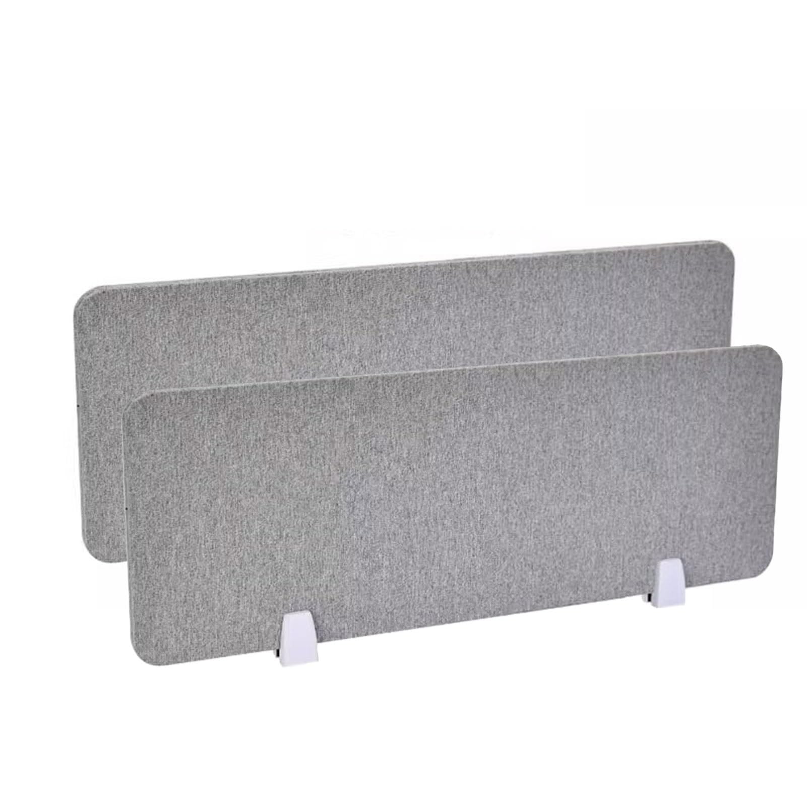 Sichtschutzwand für den Schreibtisch, freistehende akustische Schreibtischtrennwand – schallabsorbierende Sichtschutzwände für Büros – reduziert Lärm und visuelle Ablenkungen – Grau (2er-Set
