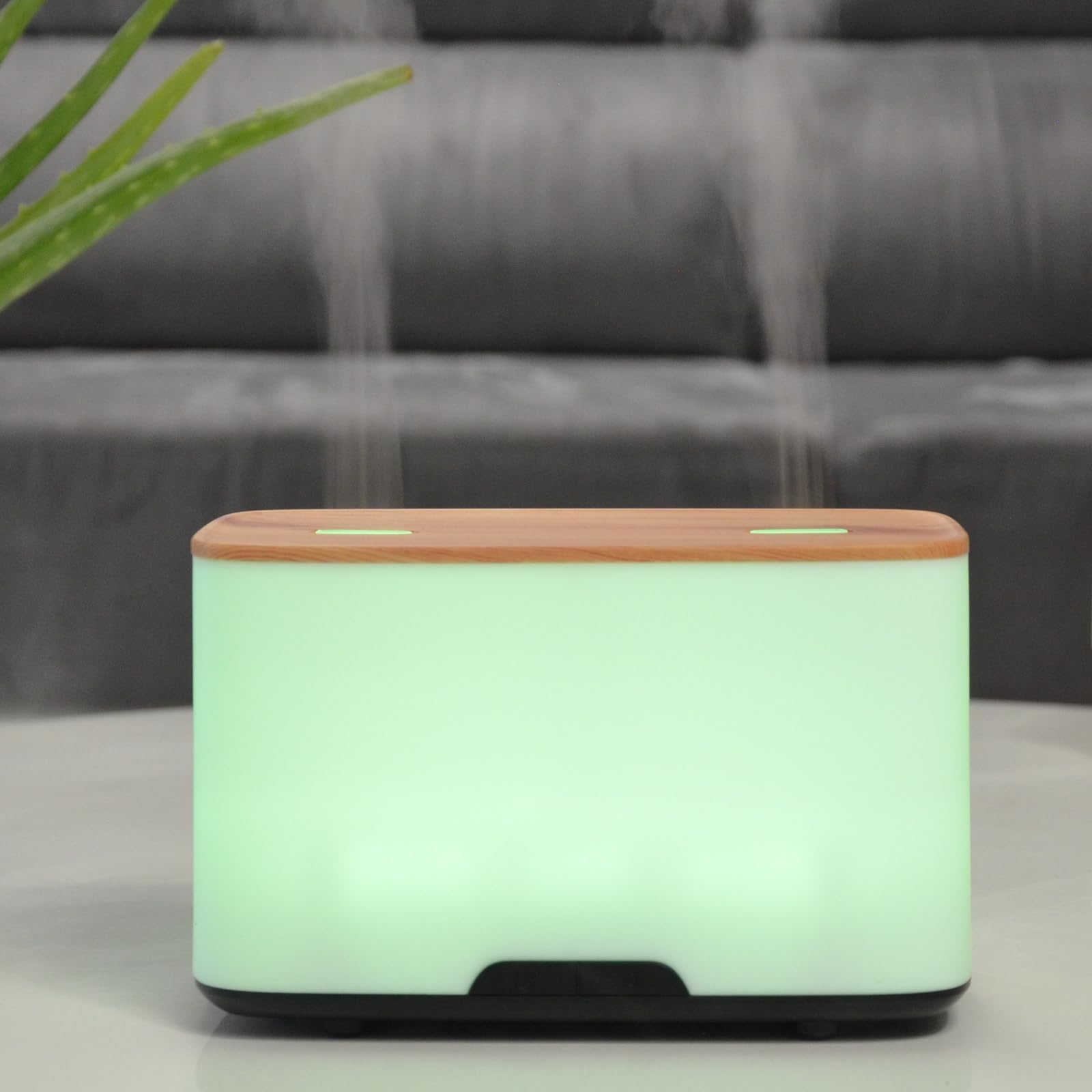 Zen’Arôme Diffuseur Ultrasonique Duo – Diffusion Huiles Essentielles à Froid Aromathérapie – Diffuseur Électrique pour Parfum Maison – Double Réservoir avec Diffusions Indépendantes ou Simultanées